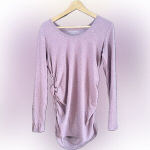 Beyond the Bump shirred long Sleeve maternity tee